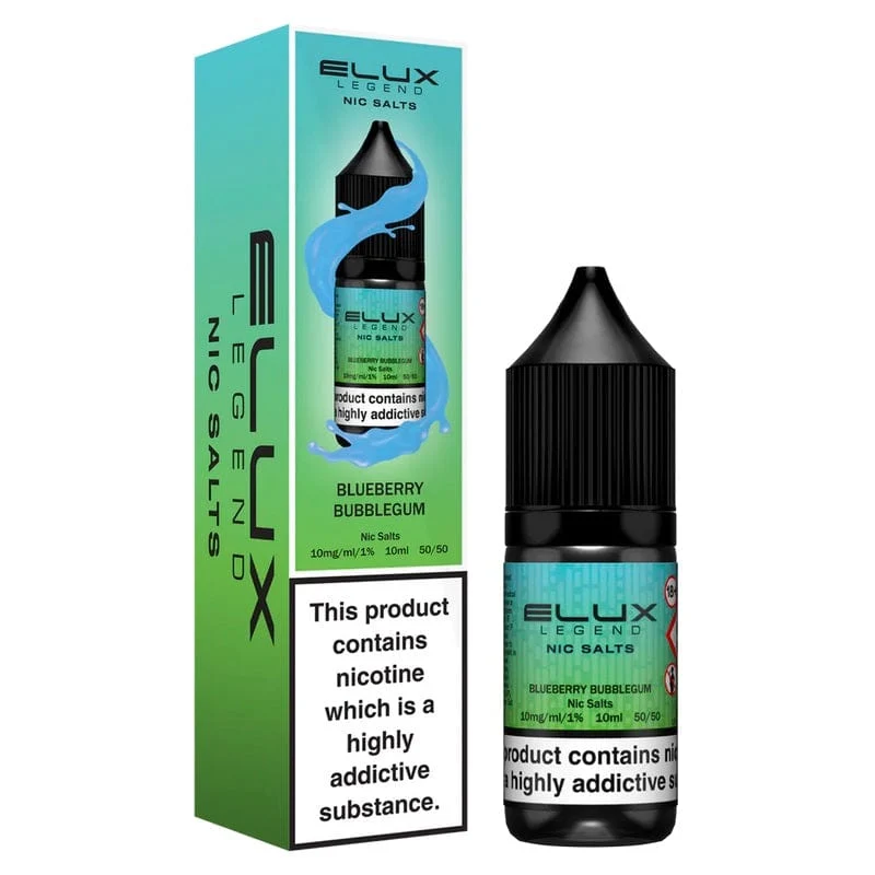 Elux Legend Nic Salts 10ml - Blueberry Bubblegum